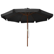 Ombrellone da Esterni-Ombrello da giardino con Palo in Legno 300 cm Antracite 309066