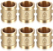 Connessione a vite 1/2 pollici - Fittings in rame - Femmina a femmina - Corrosione resistente - Duraturo - Facile da installare - Fitting