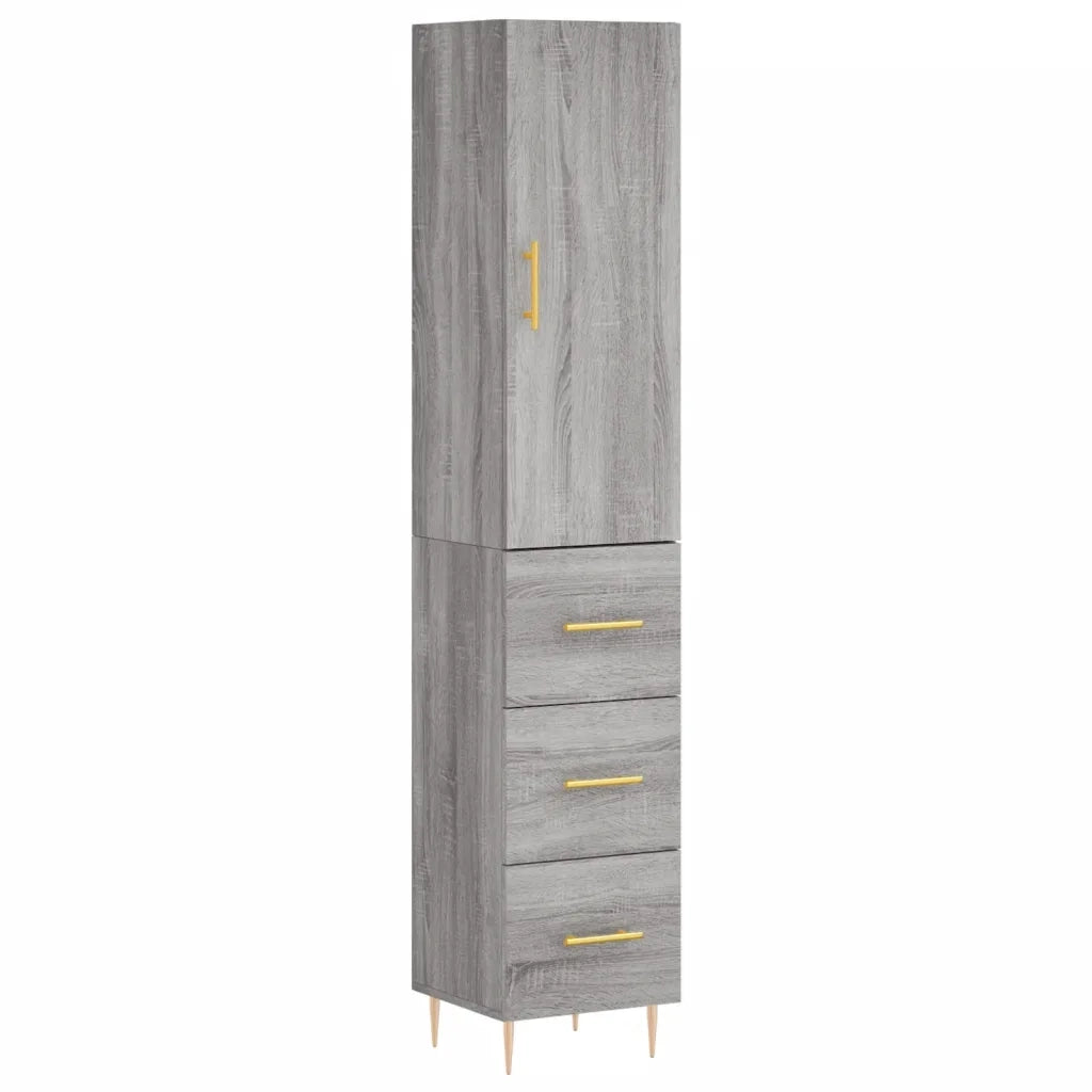 Credenza Grigio Sonoma 34,5x34x180 cm in Legno Multistrato 3198847
