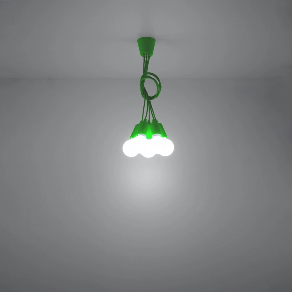 Lampada a sospensione DIEGO 5 verde