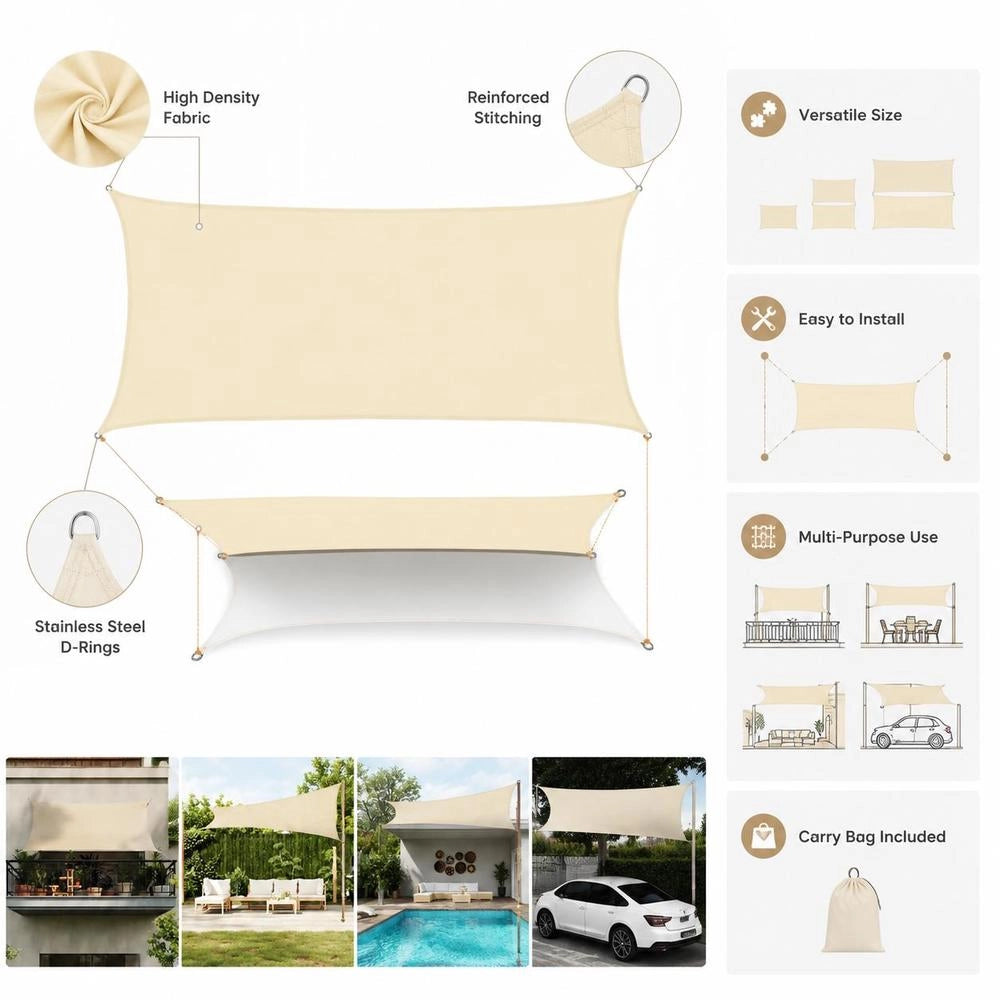 Sun Sail 160 G/square Meter Cream 4x7 M HDPE
