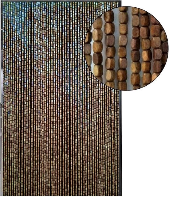 Tende in Legno a 90 Rami - Tende per Porta e Divani - Pannello Decorativo Sostenibile - 200x90 cm