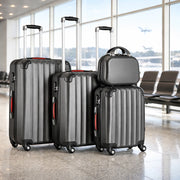 Set 3+1 Valigie Rigide Abs Trolley Easy Roll con Beauty Case e Lucchetto Grigio