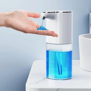 Dispensatore di sapone senza tocco automatico con sensore - ricarica via USB, 400 ml, montaggio a parete e tavolo