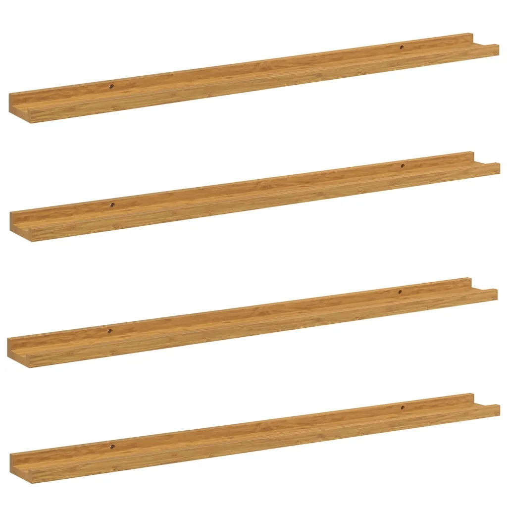 4 pz Scaffale da parete | Ripiano a parete | Mensola a parete Beige 100 x 9 x 3 cm Legno multistrato