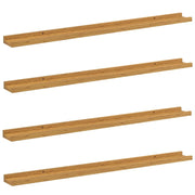 4 pz Scaffale da parete | Ripiano a parete | Mensola a parete Beige 100 x 9 x 3 cm Legno multistrato