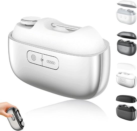 Trasformatore per unghie elettrico - migliorata 3-in-1 trasformatore per unghie elettrico automatico con coperchio magnetico - ricaricabile via USB - trasformatore per unghie portatile intelligente per unghie dei piedi spesse, anziani e adulti - bianco