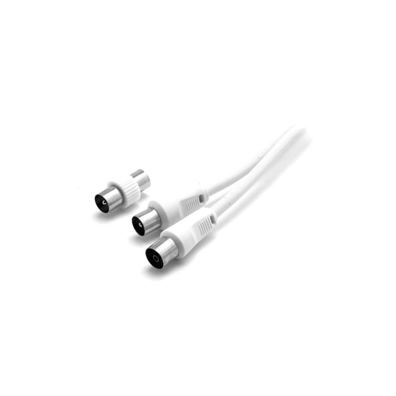 CAVO ANTENNA CON SPINA E PRESA 75 OHM IEC 300CM BI