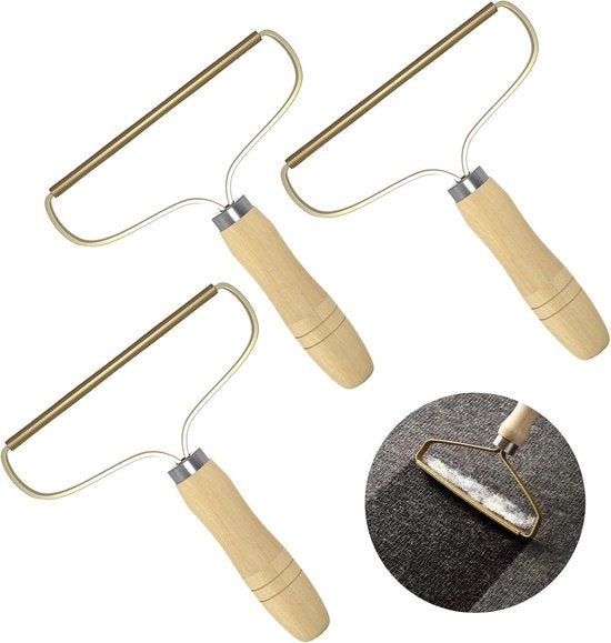 Kit di rimozione di peli (3-pack) per abbigliamento Raschiatore di peli manuale Rimovibile e ricaricabile a doppia faccia Spazzola da viaggio per rimuovere peli e piume da abbigliamento e mobili