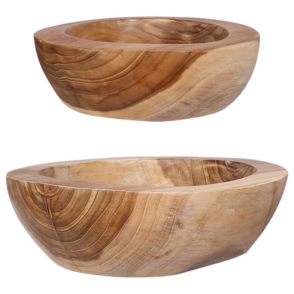 Portafrutta JEPARA 2 pz Marrone Teak Legno di teak solido 42010344