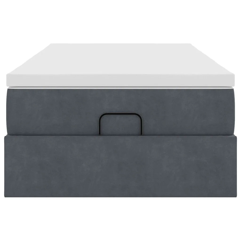 Struttura Letto Pouf con Materasso 180x200 cm in Velluto 3311148