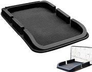 Matte antislip per auto, 3-in-1, per dashboard, con spazio di stoccaggio, per decorazione auto, per smartphone e occhiali (nero)