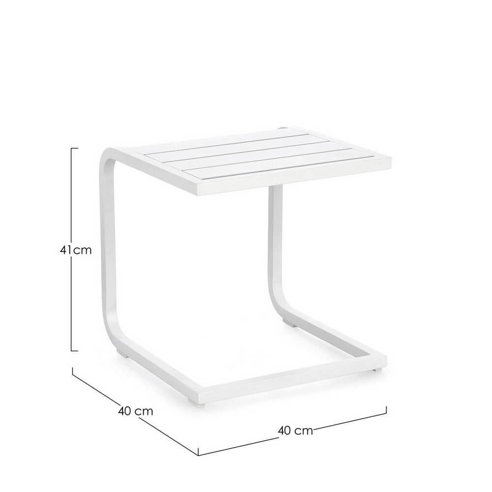 Set di 2 Tavolini da Giardino in Alluminio 40x40 cm - AURI