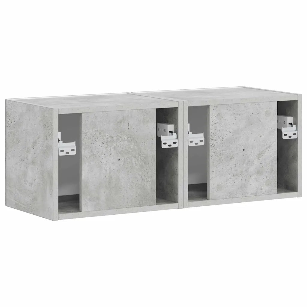 Mobile TV da parete 2 pcs Calcestruzzo 39 x 31 x 29,5 cm