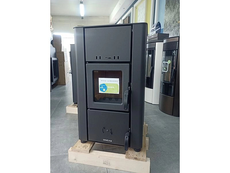 Stufa a legna ventilata Lincar Sofia potenza 7,4kW colore nero