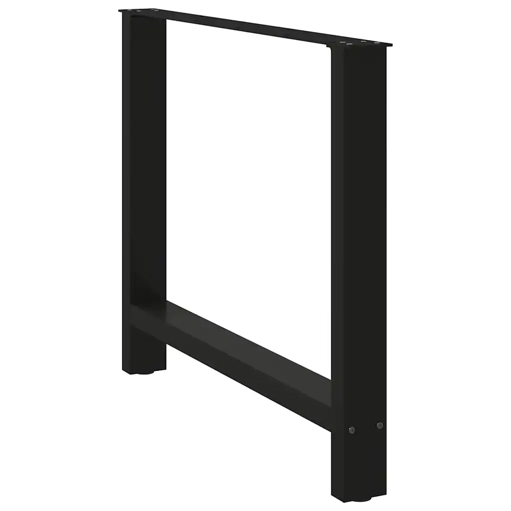 Gambe per tavolo da pranzo nere 2 pz 100x(72-73) cm in acciaio 4013320