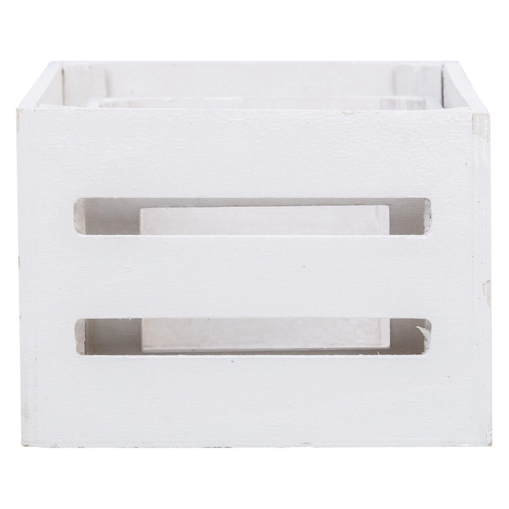 Cassettiera in legno set 2 pezzi bianco 20x13x09, 16x11x08cm