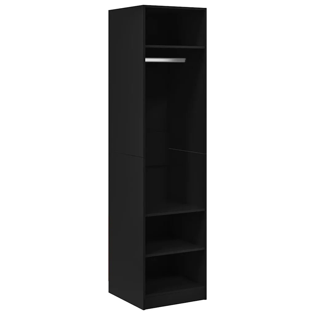 Armadio Nero 50x50x200 cm in Legno Multistrato 800235