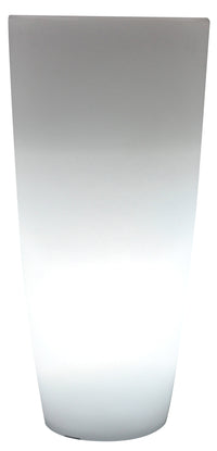 Vaso Luminoso Tondo Ø33x70 cm Bauer Home Light Ghiaccio e Bianco