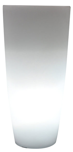 Vaso Luminoso Tondo Ø33x70 cm Bauer Home Light Ghiaccio e Bianco