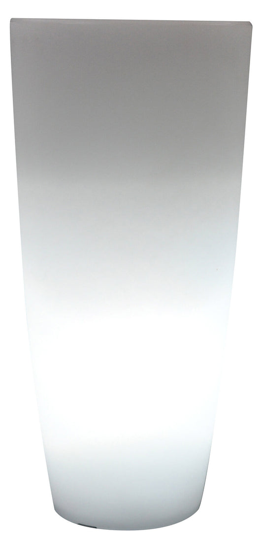 Vaso Luminoso Tondo Ø33x70 cm Bauer Home Light Ghiaccio e Bianco