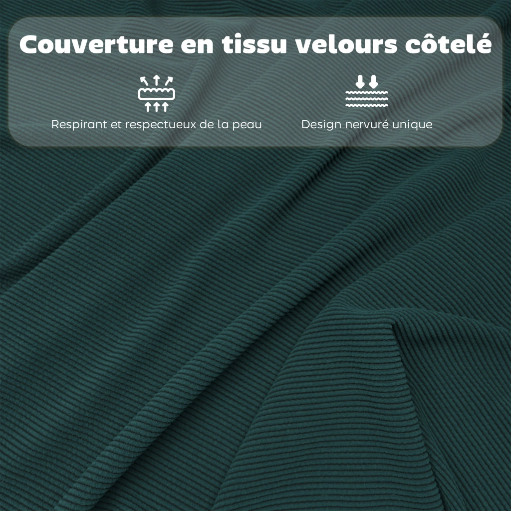 Sedia da pranzo imbottita ¨C Minimal ¨C blu, velluto, 4 pezzi