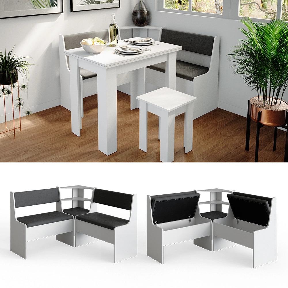 Vicco Gruppo panca ad angolo Bianco 41.5 x 120 cm Senza tavolo