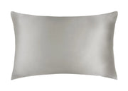 Federa Guanciale Cuscino Letto 100% Seta Chiusura Zip In Tinta Unita - Federa - Grigio Chiaro
