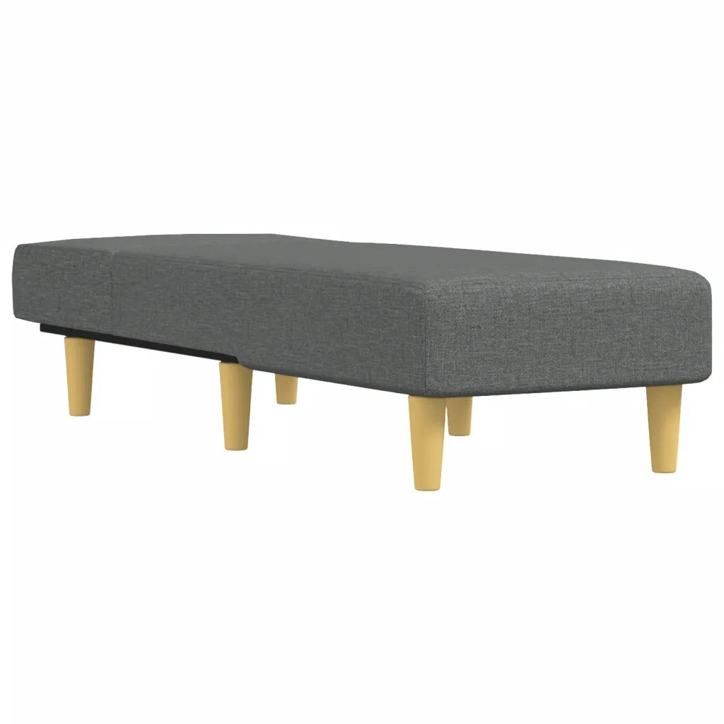 Chaise Longue in Tessuto Grigio Scuro 352799