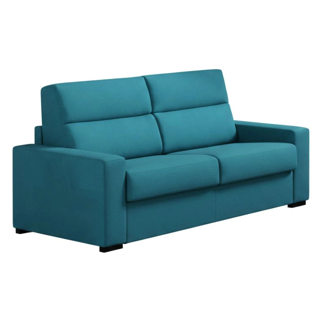 Quindici, Divano Letto 3 Posti Sfoderabile Made in Italy, 220x95 cm Azzurro