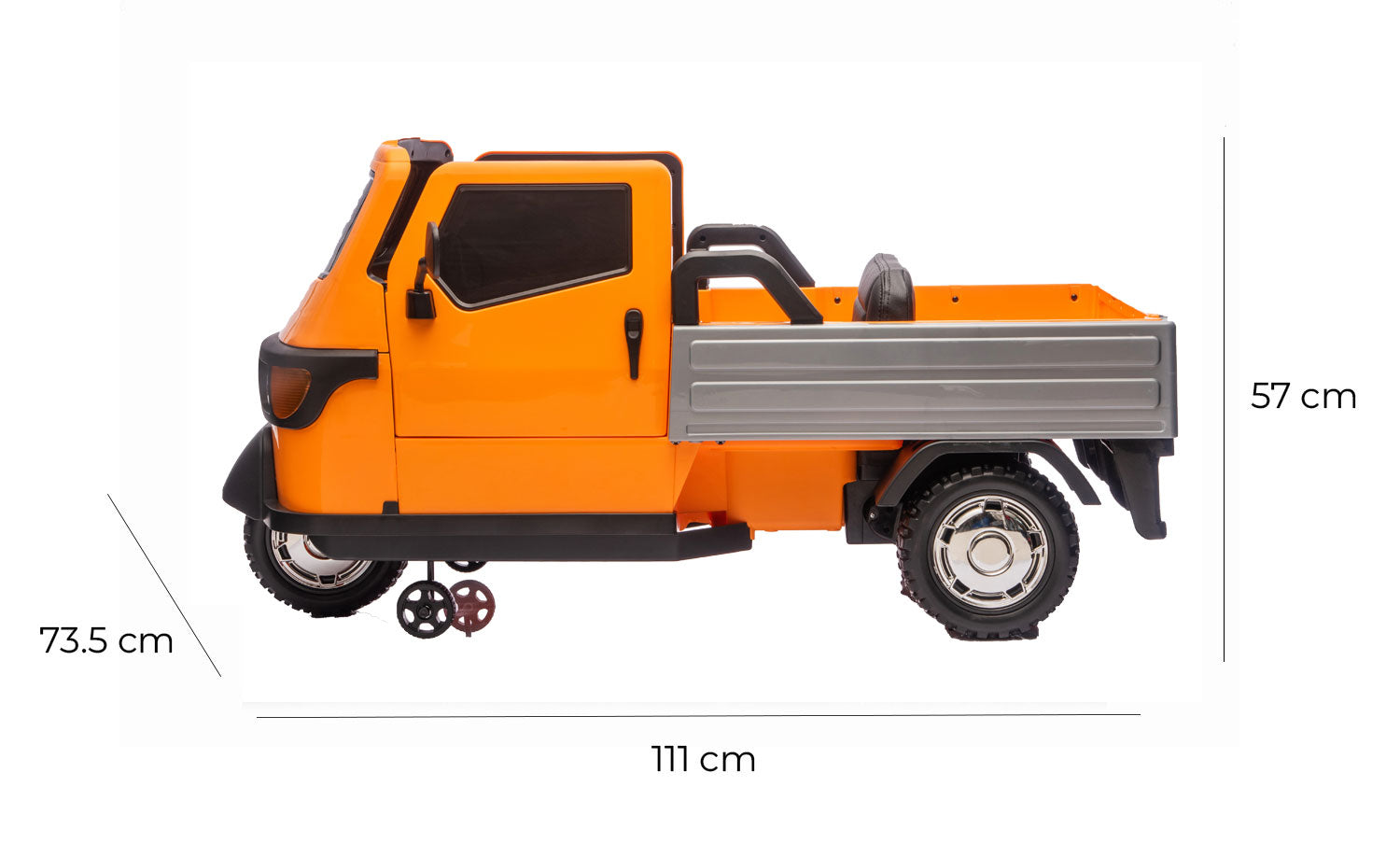 Macchina Elettrica per Bambini Licenza Piaggio Apecar 12V Arancione
