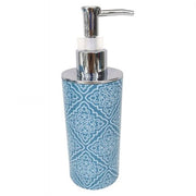Trade Shop - Dispenser Portasapone Liquido Celeste Con Maioliche Arredo Accessori Bagno 87025 -