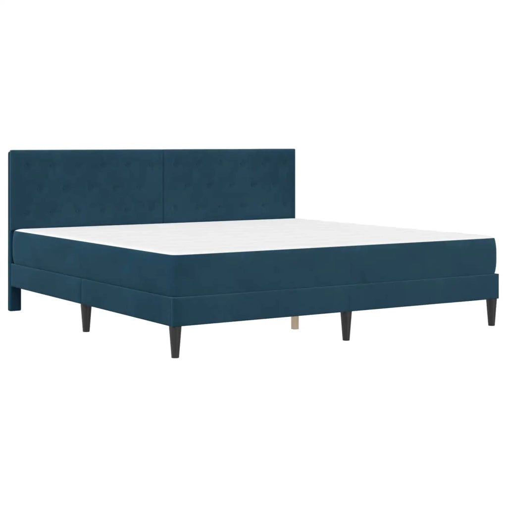 Struttura letto con materasso Blu 200 x 200 cm Velluto 3415077