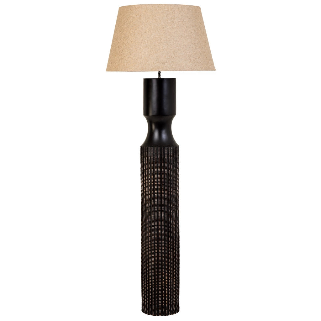 Lampada da terra in poliresina marrone
