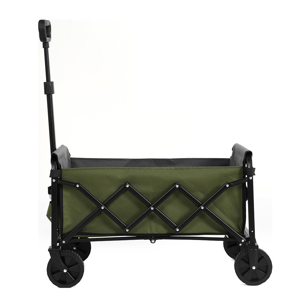 Carrello da spiaggia pieghevole - Xylo - Leggero e robusto con ruote - Verde militare