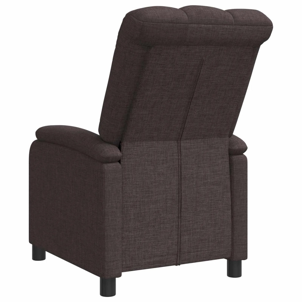 Divano Sedia-Poltrona reclinabile Marrone Scuro Tessuto 837994