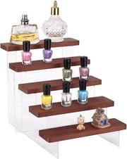 Display a 5 livelli in legno per oggetti di collezione - Stand per cupcakes - Stand per profumi in legno con pannelli - Display acrilico per tavoletta di presentazione profumi, makeup, dessert e dolci