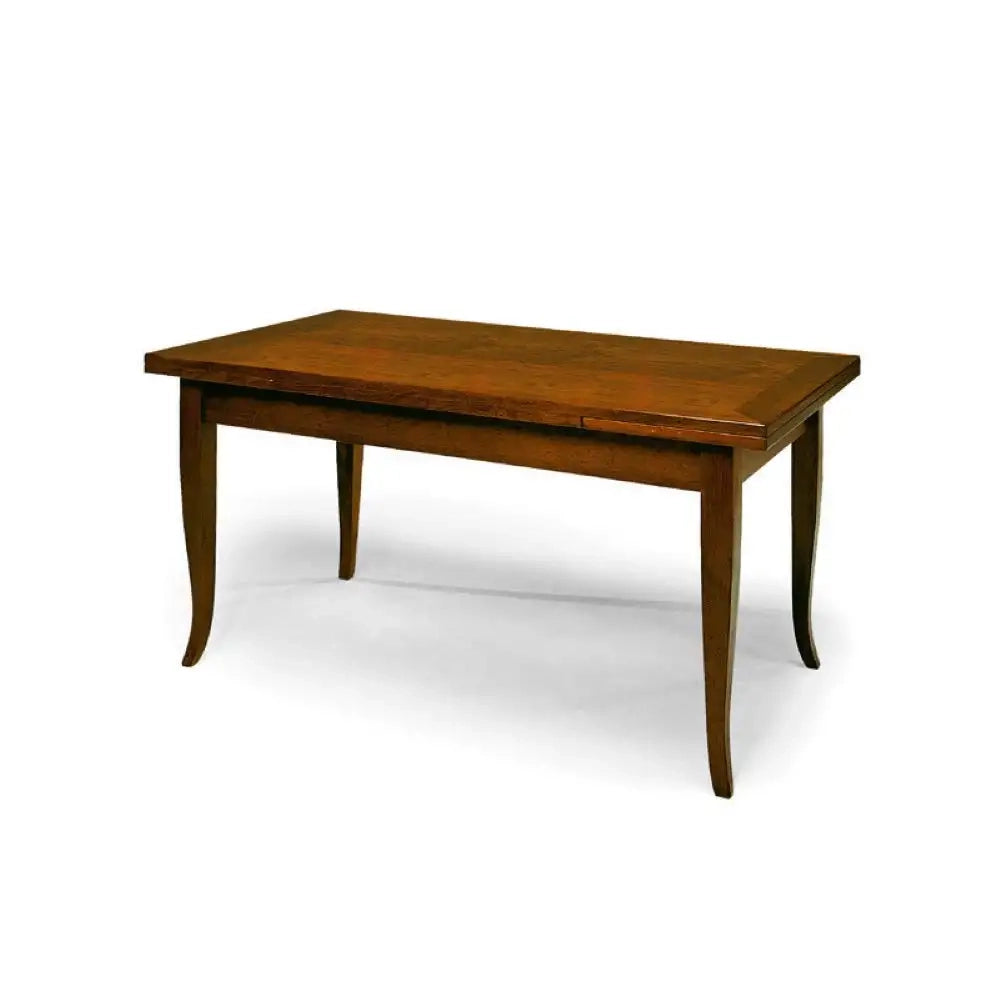 Tavolo arte povera allungabile fino 180 in legno massello e mdf con rifinitura in noce 100x70x78 H