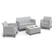 Salottino Outdoor Granite, set Salotto da Esterno 4 Posti, Grigio