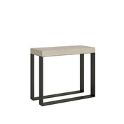 Consolle Allungabile 90-196x40x77 cm Elettra Small Cashmere Telaio Antracite