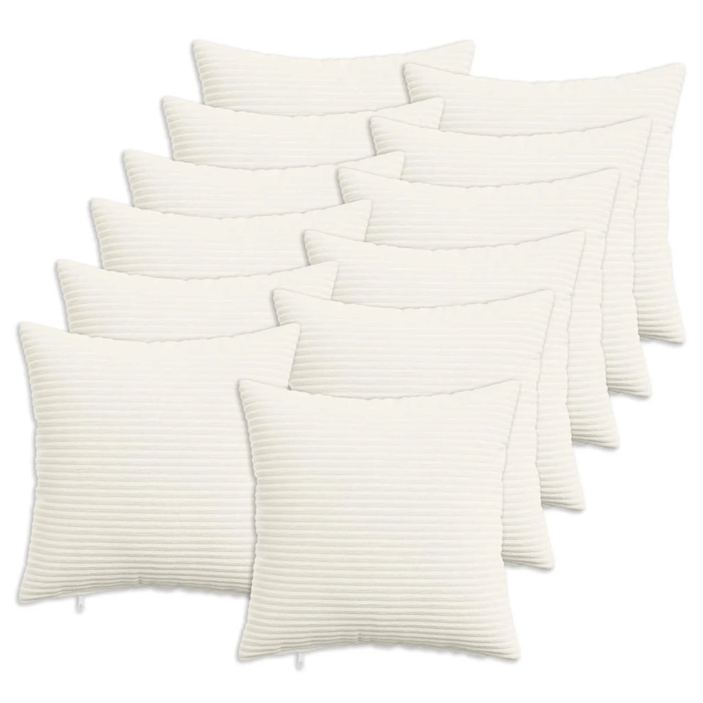 Federa 12 pcs HEERLEN Crema 40 x 40 cm corduroy 908451