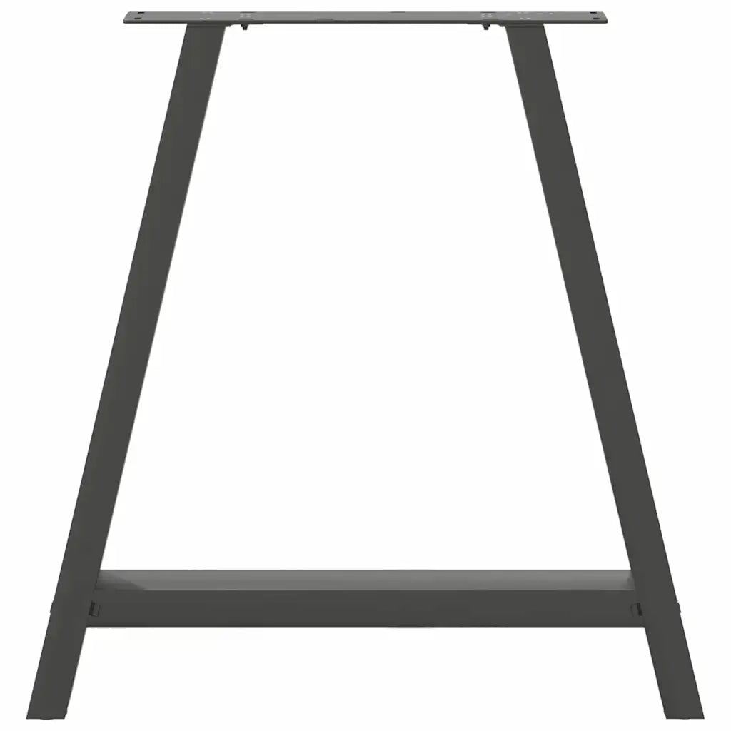 Gambe per tavolo da pranzo a forma di A 2 pz Antracite 70x(72-73) cm Acciaio 4012854