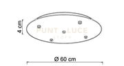 BASE-5L B base tonda d.60cm bianco opaco 5 luci