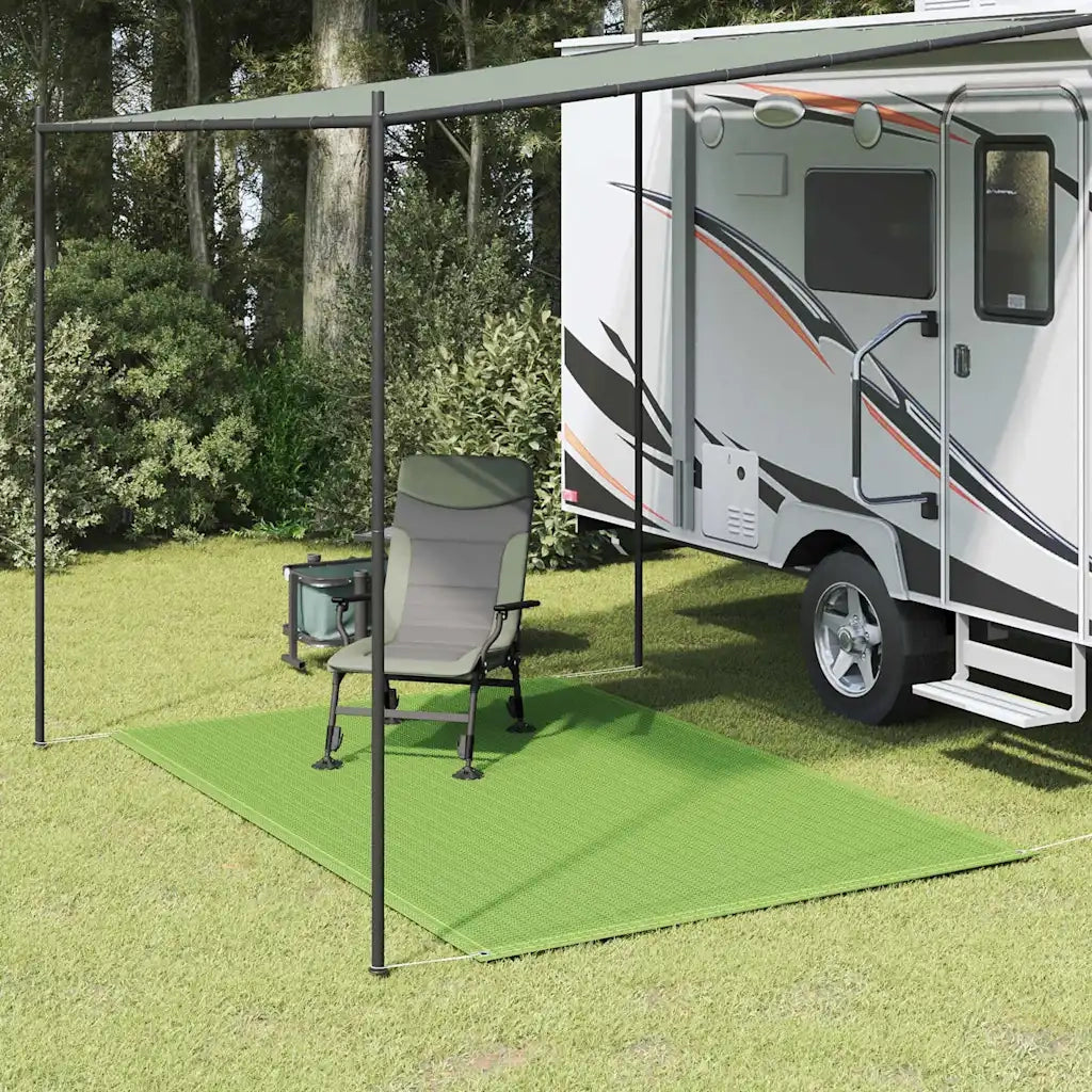 vidaXL Tappeto da Tenda Verde Chiaro 200x300 cm HDPE