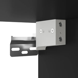 Mobile Porta TV a Parete Nero 40x34,5x80 cm 816673