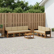 Set di divani da esterno 7 pz Naturale 3385044