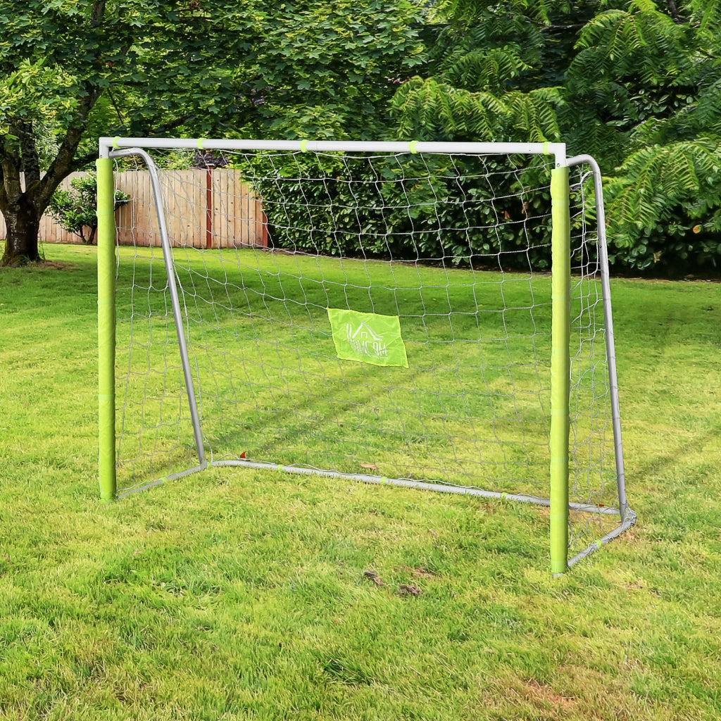 Porta da Calcio da Esterno in Metallo con Bersaglio e Pali ¨C Zephmum ¨C Gialla 186x62x123 cm