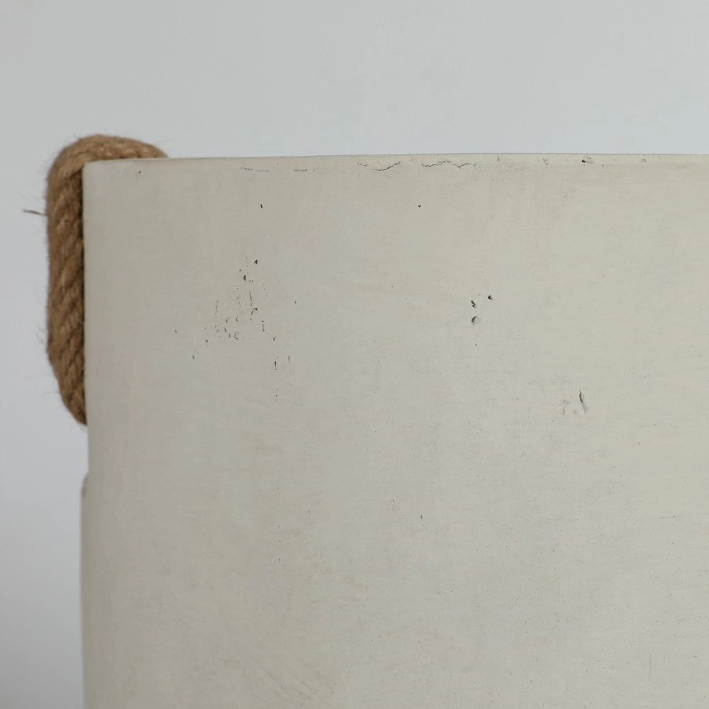 Set 2 Vasi da Giardino in Cemento ¨C Xylo ¨C Beige, 37x33 cm e 46x40 cm
