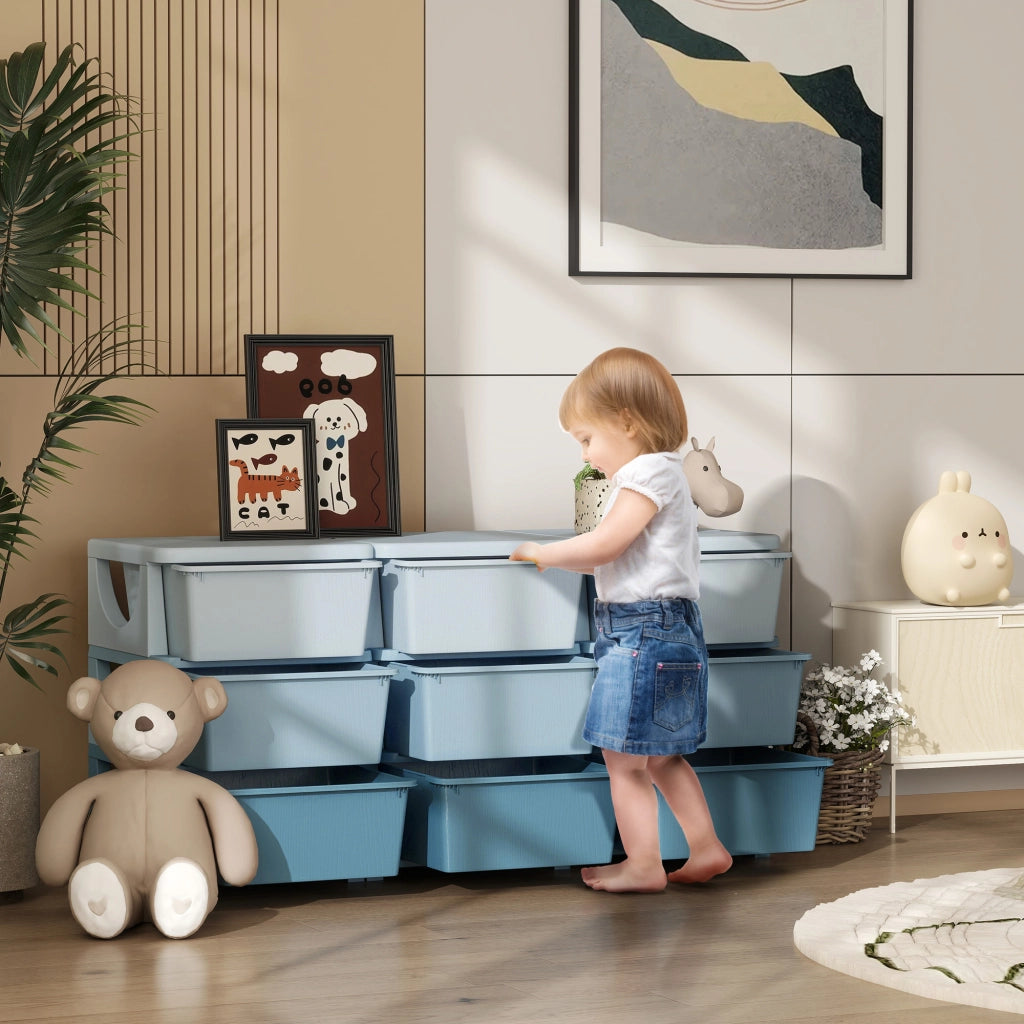 Cassettiera 9 Cassetti per Bambini ¨C Zephmum ¨C Blu