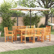 Set da Pranzo per Giardino 9 pcs Marrone 3375648